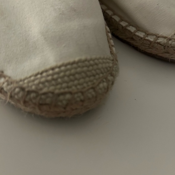 J. Crew Dorsey Lace up Cream Canvas Espadrille Flats - Picture 8 of 12